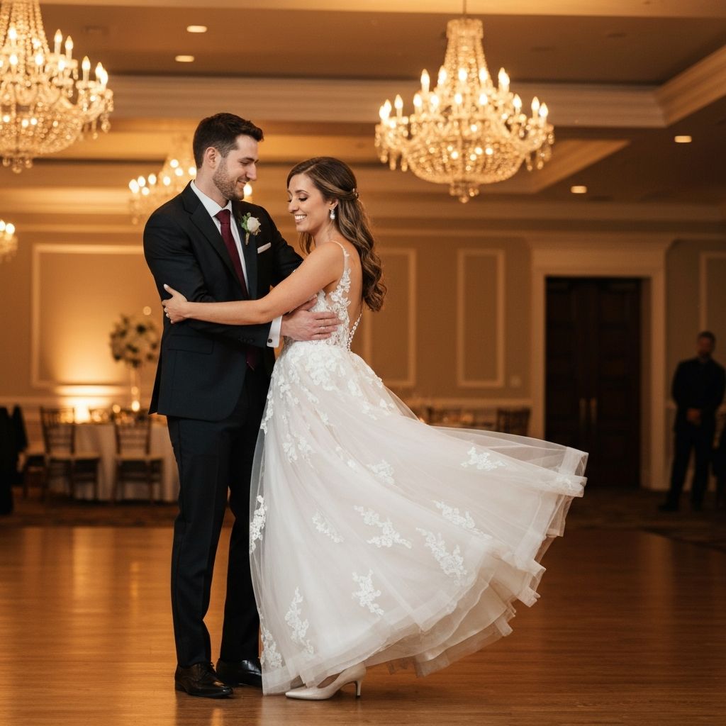 Pareja bailando en boda