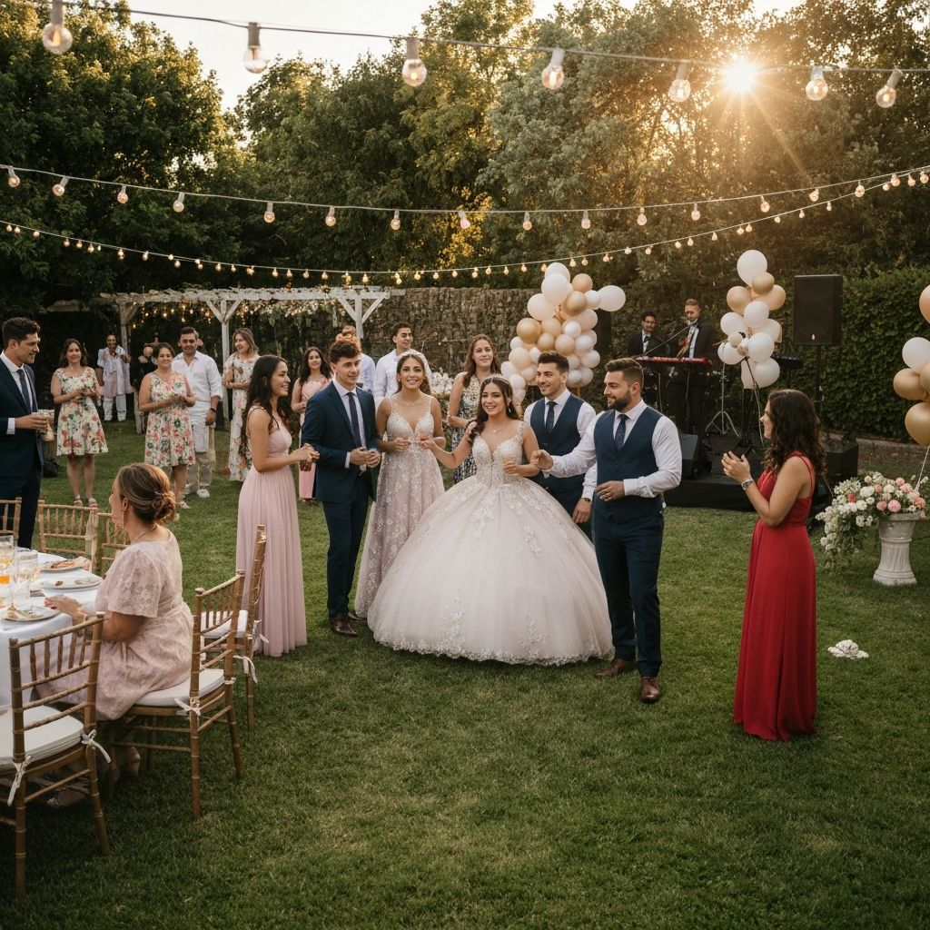 Celebración de quinceañera